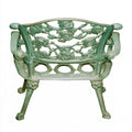 Opbergbank met aluminium frame, kleur groen