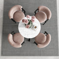 Eetkamerset met tafel en stoelen, kleur grijs