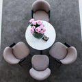 Eetkamerset met tafel en stoelen, kleur grijs